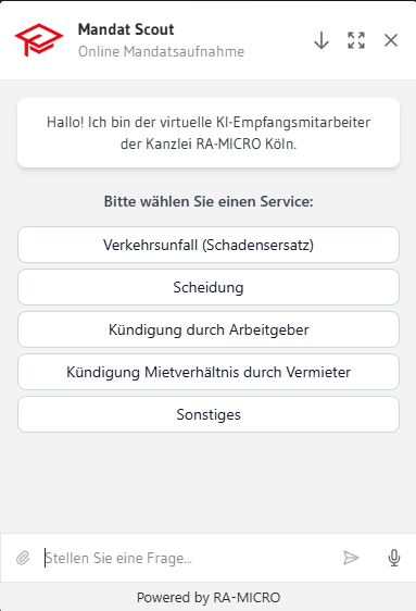 Mandat Scout Übersicht